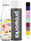Proworks Botellas de Agua Deportiva de Acero Inoxidable | Cantimplora Termo con Doble Aislamiento para 12 Horas de Bebida Caliente y 24 Horas de Bebida Fría - 1L - Toda Blanca - Frutas por Favor