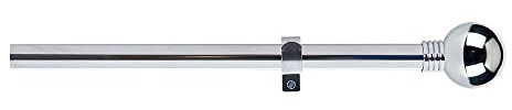 STOR PLANET Vorhangstange, ausziehbar 110-200 cm, Metall, Brushed Brass, Chrome