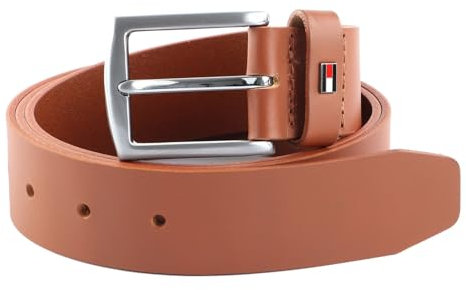 TOMMY HILFIGER Denton Leather Belt 3.5 W105 Cognac