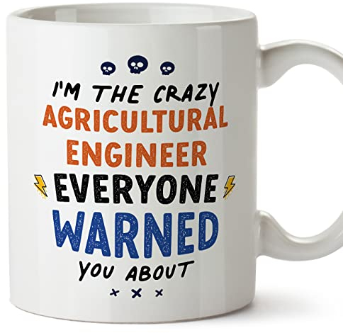MUGFFINS Tazas para INGENIERA AGRÓNOMA - En Inglés - Everyone warned you about - 11 oz / 330 ml - Regalo original y divertido
