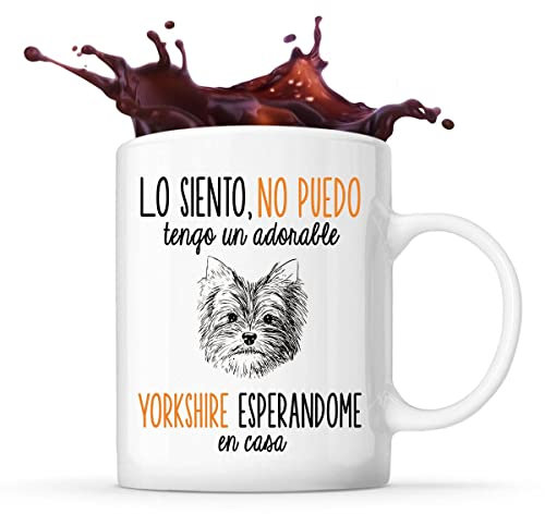 Taza yorkshire | Colección no puedo | Taza de los amantes de los perros | Divertida idea de regalo original