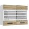 Belini Hängeschrank Küche, Küchenschränke SGW. Breite 80 cm. Oberschrank mit 2 Türen, Küchenhängeschränke, Wandschrank Hängend, Sonoma-Eiche
