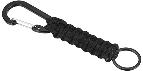PATIKIL Paracord Schlüsselanhänger, Geflochten Lanyard Schlüsselclip D Ringe Ledergürtel Überlebend Schlüsselanhänger für Schlüssel, Männer, Frauen
