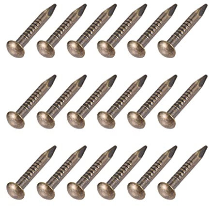 METALLIXITY Small Nails (2x15mm) 60pcs, Brass Tiny Hardware Nails - for Household Woodworking, Bronze Tone