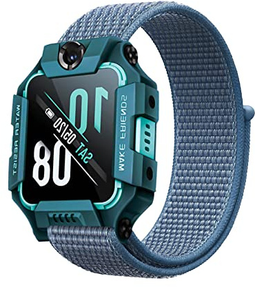 Polyjoy Kinder Nylon Armbänder kompatibel mit Watch Phone Z7/Z6/Z1 Armband | Kids Smartwatch Mädchen Jungen Weich Verstellbare Ersatzbänder