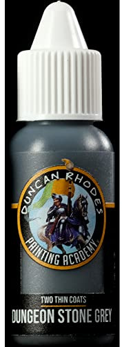 Duncan Rhodes Painting Academy Two Thin Coats Hobby Paints 15ml (Dungeon Stone Grey)
