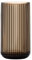 Dinyeo Grand vase cylindrique en verre nervuré marron pour décoration de table de salle à manger
