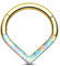 CM Crareesi Mania V-Form Septum Piercing Ring Gold 16G Opal Daith Piercing Schmuck 316L Chirurgenstahl Hoop Ohrringe Nasenringe Septum Creolen Daith Helix Conch Piercing Schmuck (Gold-8mm)