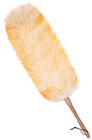 Plumeau Plumeau en Laine Douce Plumeau avec Manche en Bois Brosse Outil de Nettoyage Plumeaux en Laine d'Agneau pour Nettoyage de Véhicules Bureau et Ménage Dusters à Poignée (Couleur : Rose-moyen)