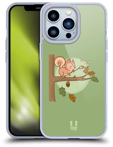 Head Case Designs Ardilla Volver a Pintar Caso Funda de Gel Suave Compatible con Apple iPhone 13 Pro