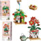Tirff Bonsai Building Block Set, Flower Construction Kit, Bonsai Tree Building Kit, MOC Artificial Flowers Building Kits Gift for Kids Adults Teens, Not Compatible With Lego
