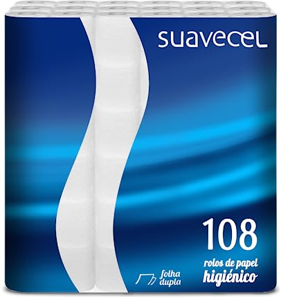 Papier Toilette Double Épaisseur 108 Rouleaux | Papier Toilette Super Doux 9 Paquets de 12 Rouleaux