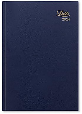 Letts Standard A5 week to view 2024 diary - blue