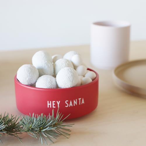 Design Letters Snack Schale | Porzellan Dekoschale Perfekt für Weihnachtsdeko, Tischdeko | Weihnachtsgeschirr Schüssel | Weihnachtsgeschenke Für Frauen, Männer | Ideal als Weihnachtsschale 300 Ml