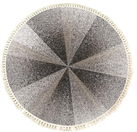 Terafeels Runder Teppich, 60 cm, maschinenwaschbar, Kurzflor-Teppich mit Quaste, rutschfeste Teppiche für Wohnzimmer, Schlafzimmer, Flur, Eingangsbereich, Waschküche, Innenbereich, Heimdekoration