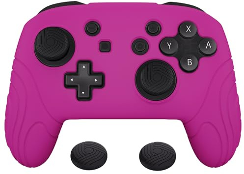 playvital Coque pour Switch Pro Protection Manette pour Nintendo Switch Pro | Étui Housse avec Capuchon Joystick,Antidérapante-Jaune Antique,Édition Samouraï