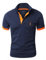 GLESTORE Poloshirt Herren Männer Hemd Herren Kurzarm Giraffe Stickerei T-Shirt Sommer Golf Marine 5XL
