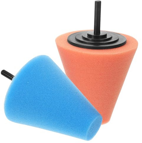 SEWOART 2 Stück Bohrer-pufferaufsatz Pufferschwammpad Polierpad Für Bohrmaschine Kegelförmiges Design Reinigung Für Autoräder