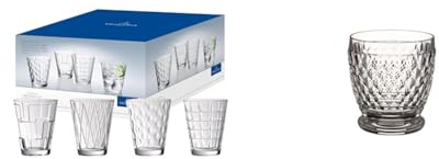 Villeroy & Boch – Dressed Up Wasserglas Set, Besondere Trinkgläser & Boston Trinkglas, 330 ml, Kristallglas, Klar, 1 Stück (1er Pack)