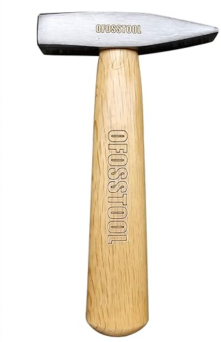 Engineers Hammer with Wood Handle and Alloy Steel Head, 11 OZ Mini Cross Peen Hammer for Woodworking & DIY