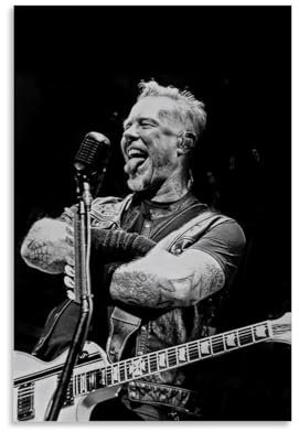 LETOOUY James Hetfield Metallica Live Poster Dekorative Malerei Leinwand Wandkunst Wohnzimmer Poster Schlafzimmer Malerei,Wandkunst Bilddruck Moderne Familienzimmer Dekor 08x12inch(20x30cm)