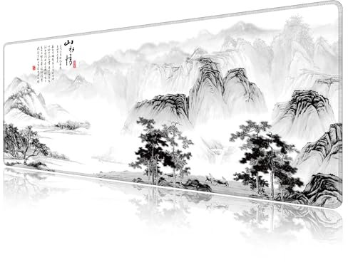 LL-COEUR Übergröße Gaming Mousepad mit Motiv 120x50x0,3cm, Lang Schreibunterlage Anti-Rutsch Matte für PC, Laptop, Tastatur (Landschaft 2, 1200x500x3mm)