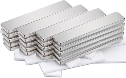 20 Stück Magnete Stark 50x10x3mm Starke Magnete Rechteckig, Magnete Selbstklebend Stark Seltene Erden Magnete, Neodym Magnete Extra Stark Klebemagnete für Kühlschrank, Küchen, Büros