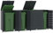 Willood Mülltonnenverkleidung Mülltonne Müllcontainer Gerätebox für 4 Tonnen Anthrazit 276x79x117 cm Stahl