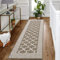 SHACOS Non Slip Brown Hallway Runner Mat, Washable Entrance Runner Mat for Kitchen, Entryway, Narrow 60x180 cm
