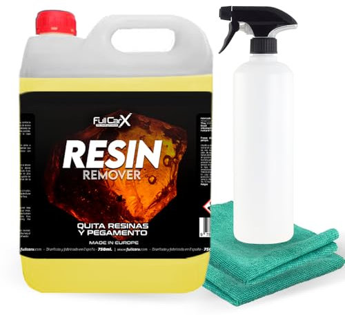 FULLCARX Resin Remover 5L Harzentferner Auto, Reiniger Entfernt Flecken Harz Klebstoffen Teer, Sehr Effektiv, Einfach zu Verwenden und Sicher, Autopflege Reinigung Detailing Professionelles Produkt