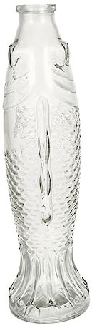 Cabilock Bouteille Forme De Poisson Pot Transparent Verre Bouchon à Vis Bouteille pour Fleurs Ou Petits Objets