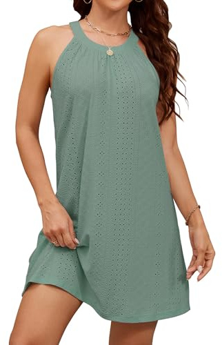 StylSense Strandkleid Damen Sommerkleid Leicht Bikini Cover Up Strandponcho Bademode Kleider Casual Trägerkleid