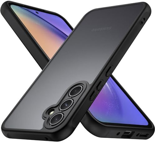 YLK Cover Opaca per Samsung Galaxy A54 5G 6,4 Pollici, Custodia Posteriore Glassata Traslucida Sottile, Cover per Samsung Galaxy A54 5G con Della Fotocamera Protezione (Nero)