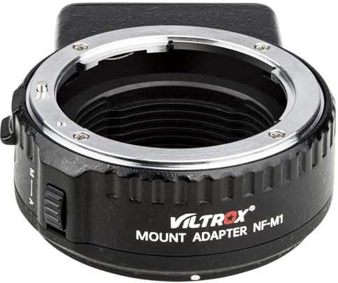 MFT-Mount AF Objektivadapter NF-M1 kompatibel für Nikon F-Serie Objektiv auf M4/3 Kamera Iumix GH3/GH4/GH5/GF1/GF9/GX1/GX85/G1/G7, oIympus E-M1/E-M10/E-PL2/E-PL8/E-PM1/E-P5, BMPCC