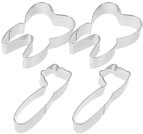 ABOOFAN 4stücke Ausstechformen Neuartige Ausstechformen Fondant Werkzeuge Hochzeitskeksform Ausstechwerkzeuge Backformen Süße Backutensilien Wiederverwendbare Keks Cutter