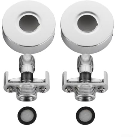 ZiStarlilife Bath Adjustable Shower Head Holder Wall-mounted Eccentric Valves and A 3/4 Inch Thread for Shower Faucets 0-40 Degrees Water Outlet Angle