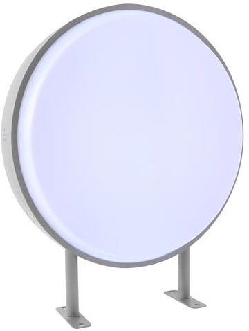 Caja de luz LED, redonda de doble cara, letrero de neón IP65, resistente al agua, letrero para la nariz, cartel luminoso, para restaurantes, comidas, tiendas, 50 cm