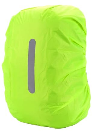 Reflektierender, wasserdichter Rucksack-Regenschutz, Outdoor-Sport, Nacht, Radfahren, Sicherheit, leicht, Regenschutz, Tasche, Outdoor, Camping, Wandern, Grün XS 15-25l, One size