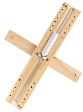 Toddmomy Badezimmer Sanduhr Timer 15 Minuten Wandmontage Holz Glas Saunazeit Sanduhr Rotierende Badezimmeruhr