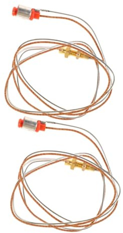 Edelstahl Thermoelement Sonde 2 Stück Gasherd Zündnadel | Automatische Flammenausfallsicherung, Effiziente Zündung, Beige Ausführung