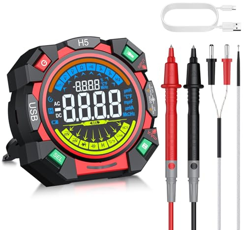 Neoteck Digitales Multimeter 6000 Zähler Smart Multimeter Auto-Spannungstester TRMS Farbbildschirm AC/DC-Spannungskapazitätswiderstand NCV LIVE Hochpräzision