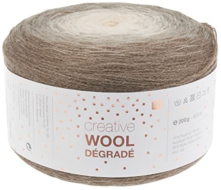 Rico Wolle Creativ Wool Dégradé 200g 4-fädig Natur