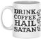 LookHUMAN Keramik-Kaffeetasse mit Aufschrift Drink Coffee, Hail Satan, Weiß, 313 ml