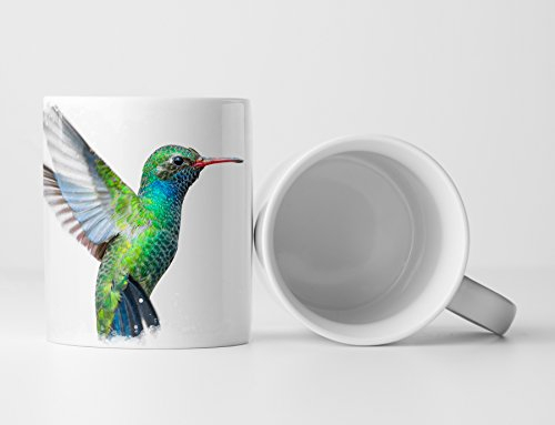 Eau Zone Fotokunst Tasse Geschenk Kolibri – Fotografie weißer Hintergrund