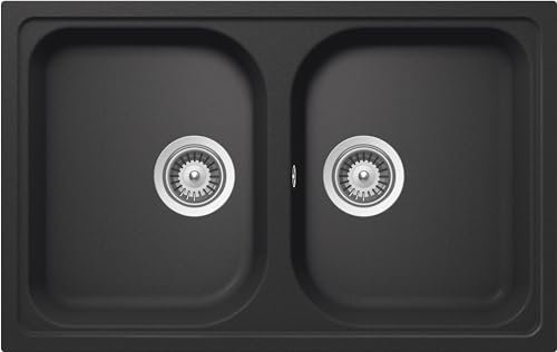 Schock Lithos n200s Fregadero, Cristalite Plus, Antracita, 79 x 50 x 25 cm