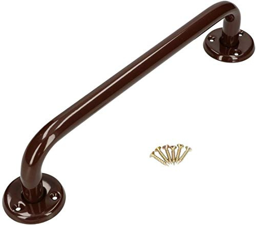 KOTARBAU® Wannengriff 400 mm Braun Halter Badewannengriff Duschgriff Wandgriff Wandhalter Wandmontage Haltegriff für Senioren Badezimmer Badehilfe