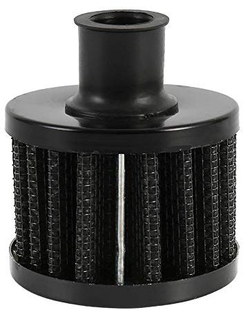 12 MM Car Air Filter Universale Carbonio Rotondo Cassa Manovella Motore Sfiato Filtro Aria Olio Carter per Auto Moto Quad Bike Nero