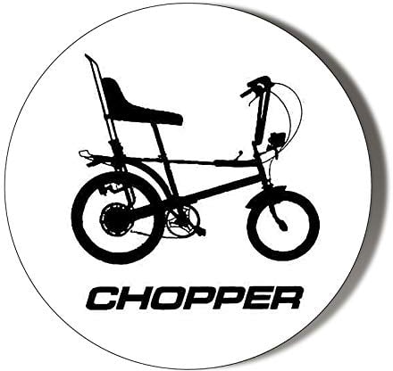 Gift Insanity BLUE CHOPPER BIKE 77mm novelty badge