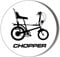 Gift Insanity BLUE CHOPPER BIKE 77mm novelty badge
