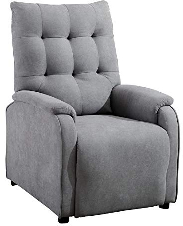 More4Homes CHARLBURY FABRIC RECLINER ARMCHAIR SOFA FIRESIDE CHAIR RECLINING CINEMA (Grey)